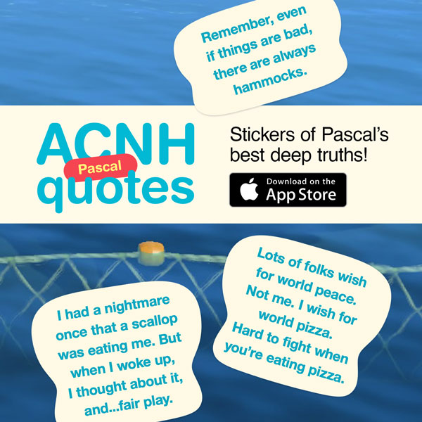 (ACNH Pascal Quotes — Stickers for iMessage)